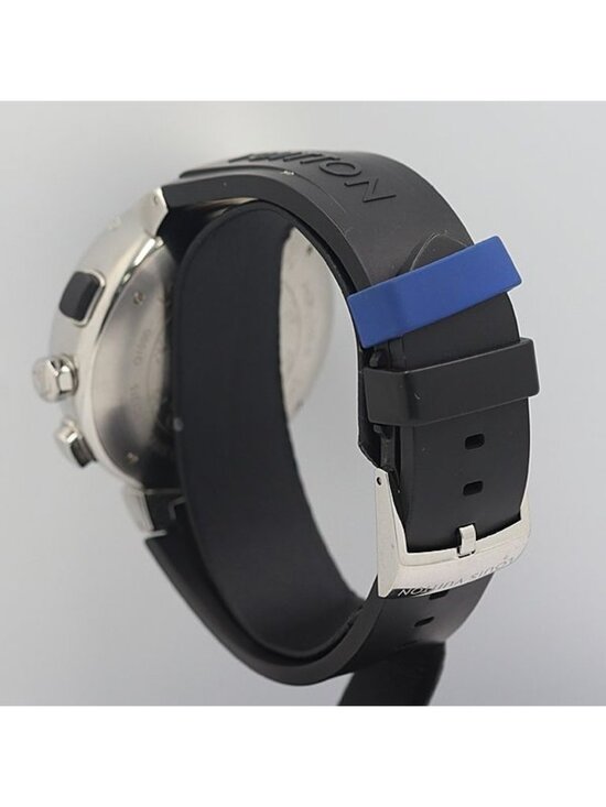 Louis Vuitton Tambour Regatta Quartz Chrono Smoseco Date Blue Dial Watch Kzk